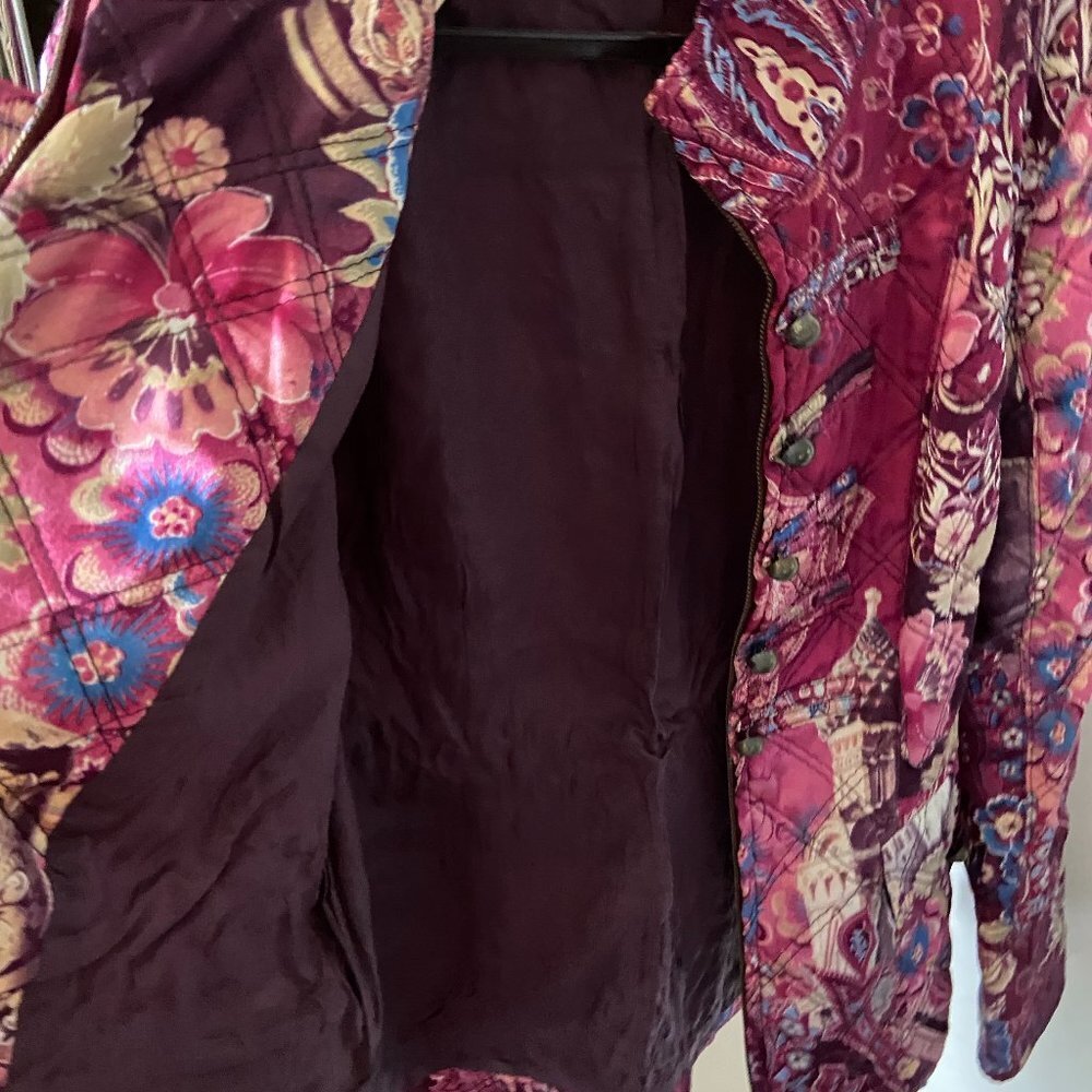 Apriori quilted jacket Floral Satin size 12 - Picture 8 of 10